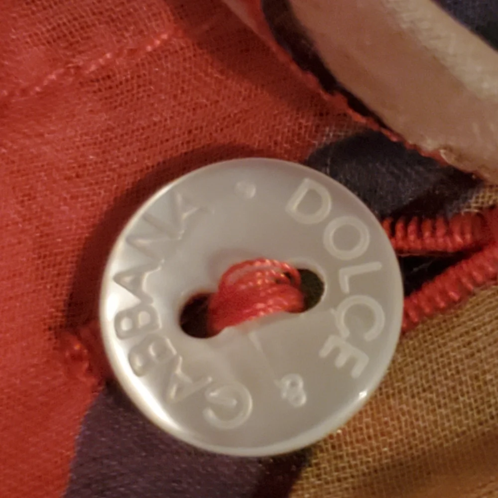 Dolce & Gabbana Red Floral Silk Semi Sheer Blouse - Picture 9 of 12